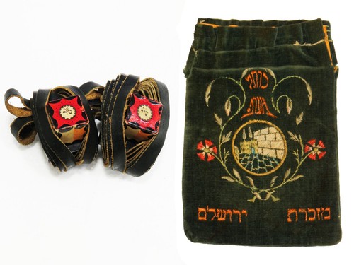 Pair antique tefillin - of,