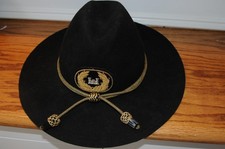 Stetson Style US Army Corps Of Engineers Cavalry Hat Black Wool Felt U.S.A. Sm**