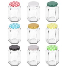 250ml Hexagonal Glass Jam Jars