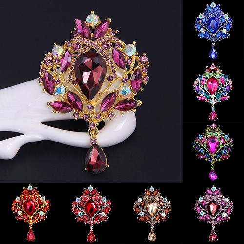 Antique crystal brooches - antique,