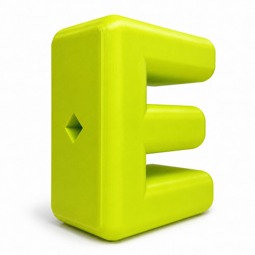 Giant bead letter - letter, e