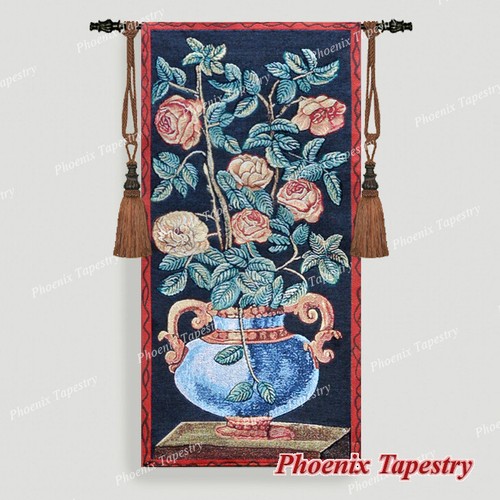Potted rose tapestry wall - potted,