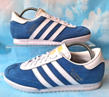 2014 ADIDAS ORIGINALS  BECKENBAUER TRAINERS SIZE 9.5 BLUE  SUEDE / WHITE LEATHER