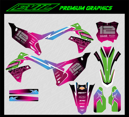 Kawasaki motocross graphics - kawasaki,