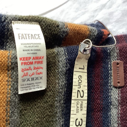 Fatface stripe scarf and - and, hat