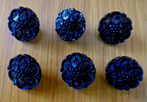 Fancyblack embossed flower - 6,