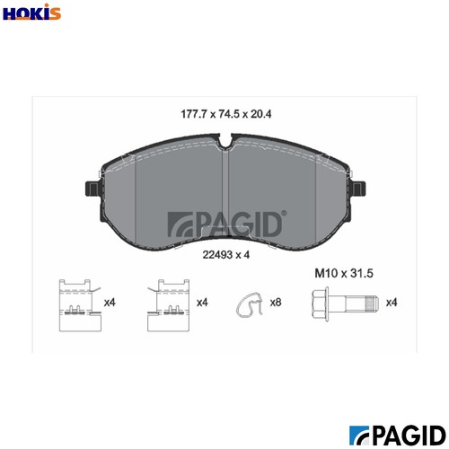 Brake pad set - pad,