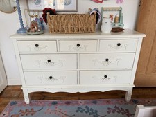 Dunelm Toulouse Large Chest of Drawers Antique White, 7 Drawers
