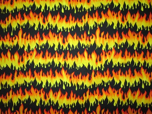 Orange yellow black fire - black,