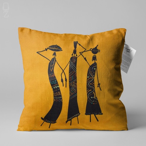 Abstract orange cushion cover - abstract,