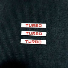 3x Silver TURBO Red Small