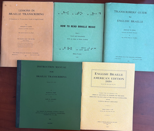 Vintage braille books lot 5 - braille,