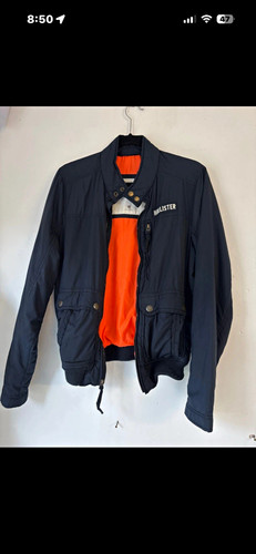 Hollister navy bomber jacket - bomber,