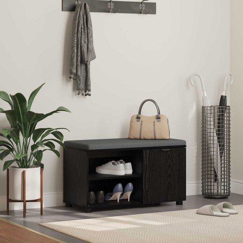 Hall bench black oak - hall,