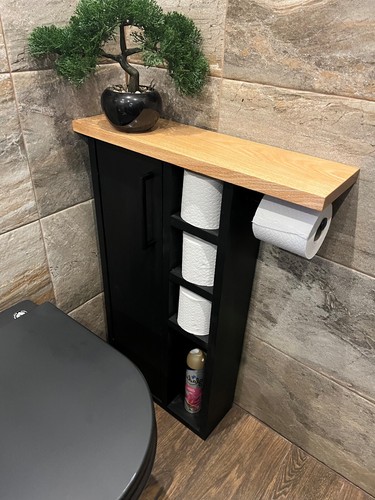 Rustic wood toilet roll - wood,