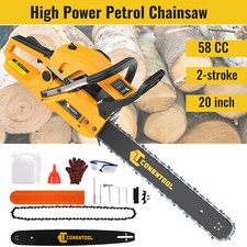 CONENTOOL Petrol Chainsaw 2 Stroke 58cc 3.4HP 20" 51cm Bar Easy Start Heavy Duty