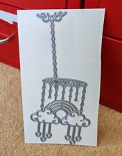 Metal Dies - Cot or Ceiling Mobile with Rainbow & Clouds