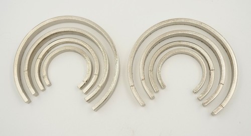 Clock mainspring flat - mainspring, clamps