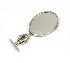 Vintage nickel plated oval mirror - Equivalent to Desmo 263 model, stamped Desmo