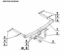 Swan Neck Tow Bar For FORD