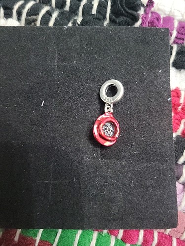 Poppy sterling silver charm - sterling,