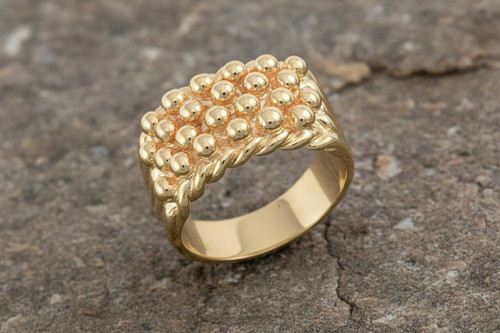 Yellow gold keeper ring - gold,