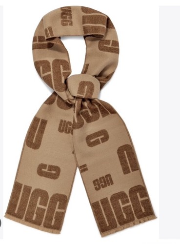 Ugg scarf knit logo - knit, tan