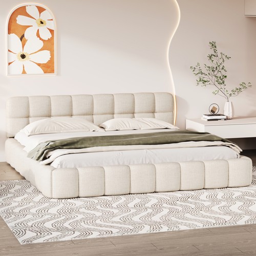 Bubble upholstered double bed - double,