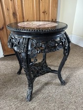 Antique  Qing Dynasty Chinese Carved Rosewood  Jardiniere, plant stand