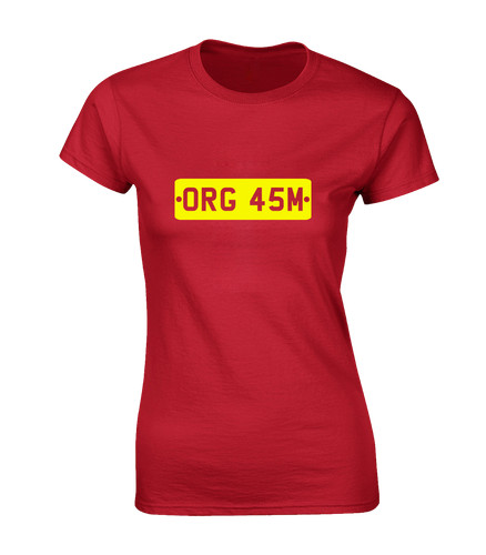 Orgasm license plate ladies - ladies, t