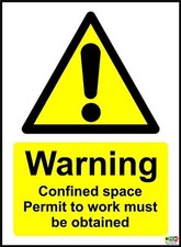 Warning Confined Space Permit