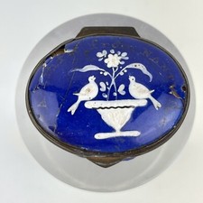 Antique bilston enamel box - enamel,