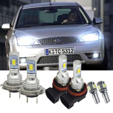 For Ford Mondeo MK3 - 6X 6000K LED Xenon HID Low/Fog/Side Headlight Bulbs Set
