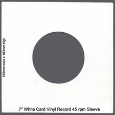 50 x 7" White Card Vinyl