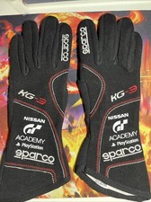 Sparco KG-3 Nero 9 Karting Gloves Nissan GT-Academy  Branded Very Rare