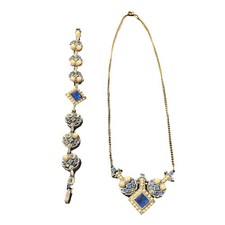 Antique Art Deco Blue Glass