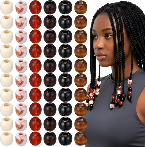 Pcs large hole wooden hair - large,