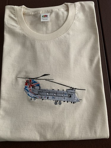 Chinook helicopter embroidered