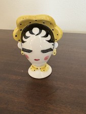 Vintage Ceramic Lady Head Vase