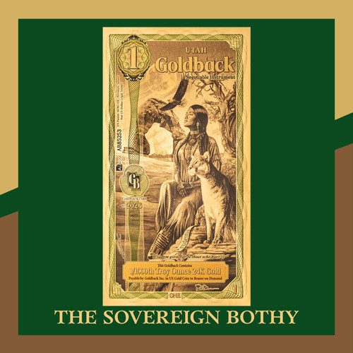 Utah goldback note - goldback,