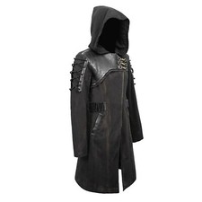 Mens gothic coat, hooded