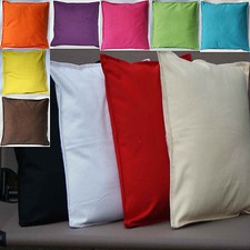 Cushion Cover Plain White Red