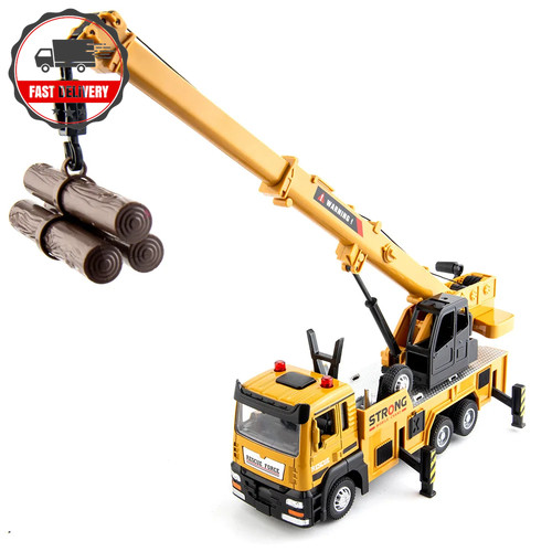 Crane truck toy - metal, cab