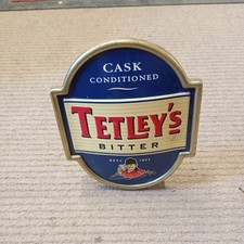 Tetley's Bitter Beer - Pump Clip - Man Cave Display - Vintage - Metal