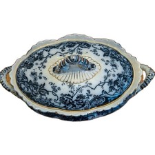 Antique china blue floral