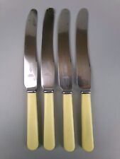 Vintage Leclere Dinner Knives x 4. Faux Bone Handle. Large Set. 8.25"