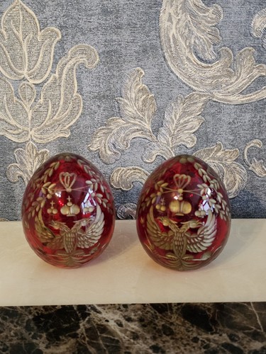 Pair vintage ruby red - of,