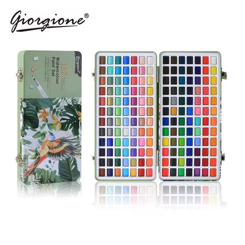 168 colors watercolor paint - watercolor,