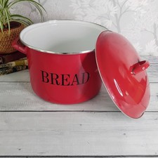 Large Retro Bright Red Enamel