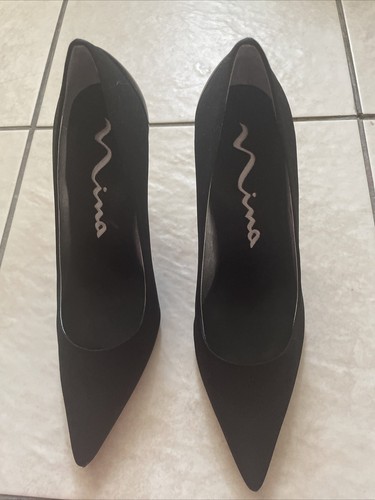 Nina black satin look - black,